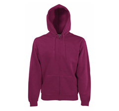 Classic Zip Sweat Jacke - Burgundy