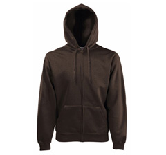 Classic Zip Sweat Jacke - Chocolate