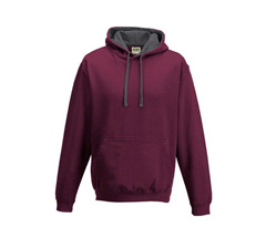 Just Hoods Kapuzenpulli - Burgundy / Charcoal