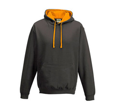 Just Hoods Kapuzenpulli - Charcoal / Orange